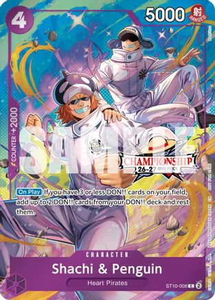 Shachi & Penguin (CS 26-27 Celebration Pack) (ST10-008) - [One Piece Promotion Cards] Foil