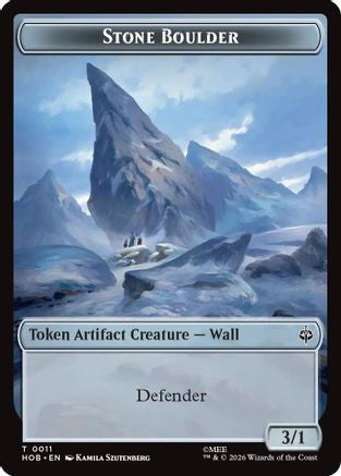 Stone Boulder // Dragon Double-Sided Token  [The Hobbit] Foil