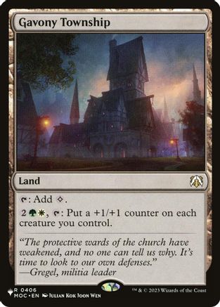 Gavony Township  [The List Reprints]