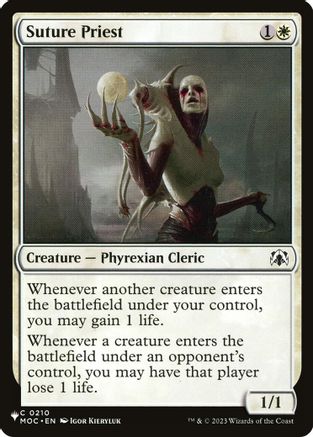 Suture Priest (MOC)  [The List Reprints]