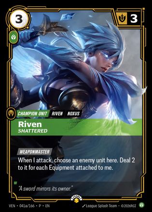 Riven - Shattered (041a/166) - Riftbound - [Riftbound Promotional Cards] Foil
