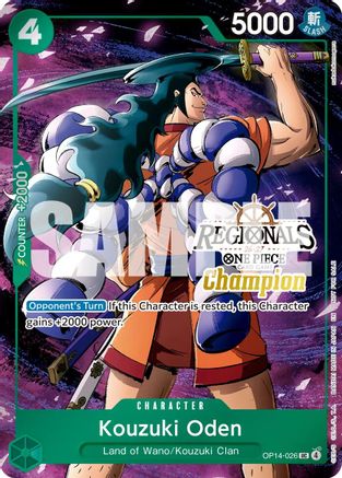 Kouzuki Oden (Regionals Champion Card Set 26-27 Vol.2) (OP14-026) - [One Piece Promotion Cards] Foil