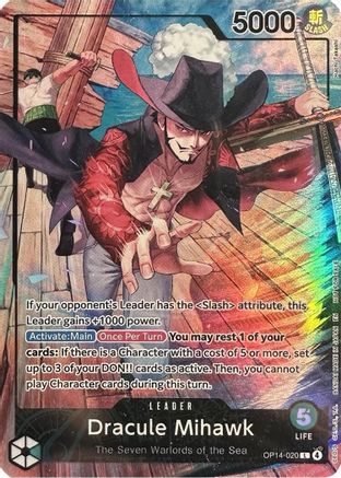 Dracule Mihawk (2026 PSA Magazine Promo) (OP14-020) - [One Piece Promotion Cards] Foil