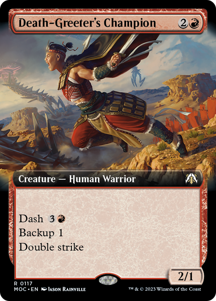 Death-Greeter's Champion (Extended Art) [March of the Machine Commander] Foil