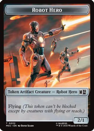 Robot Hero // Villain Double-Sided Token  [Commander: Marvel Super Heroes]
