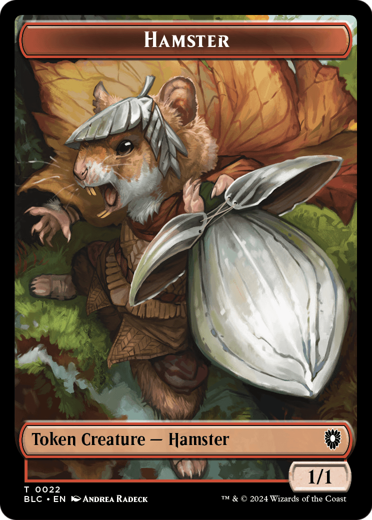 Hamster  [Bloomburrow Commander Tokens]