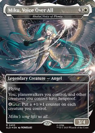 Miku, Voice Over All - Shalai, Voice of Plenty  [Secret Lair Drop Series] Foil