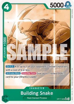 Building Snake (Pandaman Art) (OP17-025) - [The World's Strongest Warriors]