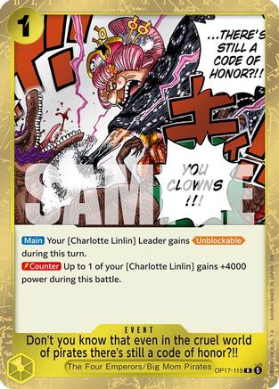 Don't you know that even in the cruel world of pirates there's still a code of honor?!! (OP17-115) - [The World's Strongest Warriors] Foil