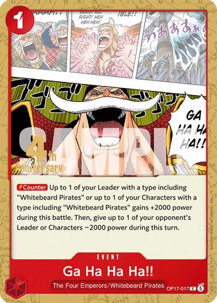 Ga Ha Ha Ha!! (OP17-017) - [The World's Strongest Warriors Release Event Cards]