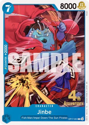Jinbe (051) (OP17-051) - [The World's Strongest Warriors Release Event Cards]