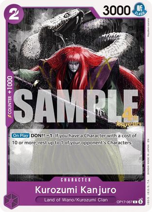 Kurozumi Kanjuro (OP17-067) - [The World's Strongest Warriors Release Event Cards]