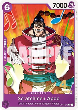 Scratchmen Apoo (OP17-070) - [The World's Strongest Warriors Release Event Cards]