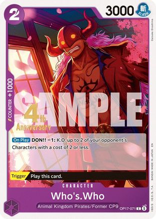 Who's.Who (OP17-071) - [The World's Strongest Warriors Release Event Cards]