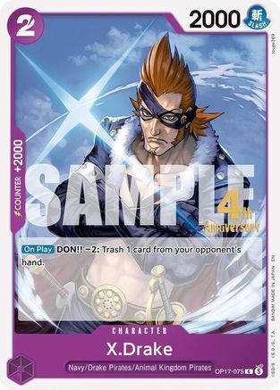 X.Drake (OP17-075) - [The World's Strongest Warriors Release Event Cards]