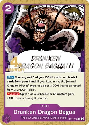 Drunken Dragon Bagua (OP17-078) - [The World's Strongest Warriors Release Event Cards]