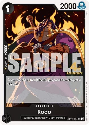 Rodo (OP17-094) - [The World's Strongest Warriors Release Event Cards]