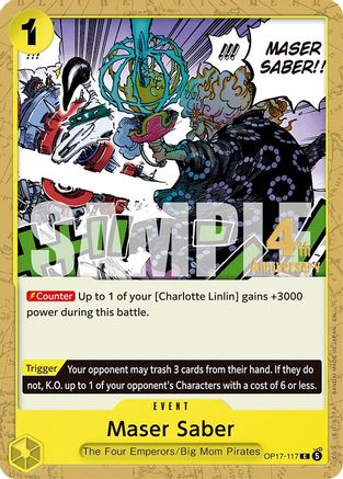 Maser Saber (OP17-117) - [The World's Strongest Warriors Release Event Cards]