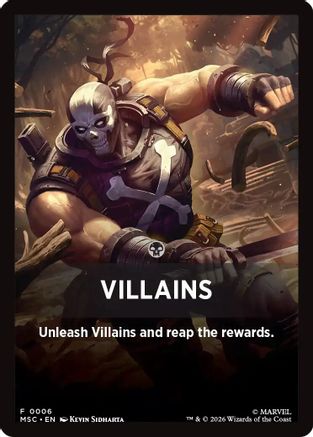 Villains Theme Card  [Commander: Marvel Super Heroes]