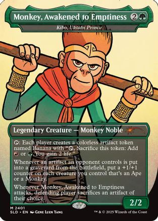 Monkey, Awakened to Emptiness - Kibo, Uktabi Prince  [Secret Lair Drop Series]