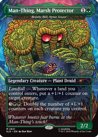 Man-Thing, Marsh Protector - Bristly Bill, Spine Sower  [Secret Lair Drop Series]