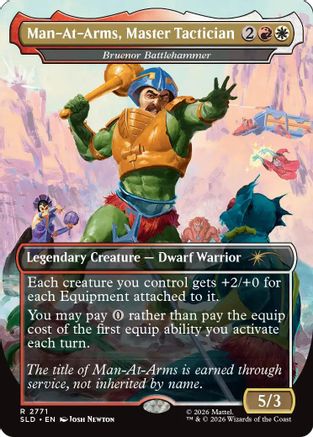 Man-At-Arms, Master Tactician - Bruenor Battlehammer  [Secret Lair Drop Series] Foil