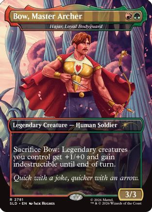 Bow, Master Archer - Hajar, Loyal Bodyguard  [Secret Lair Drop Series] Foil