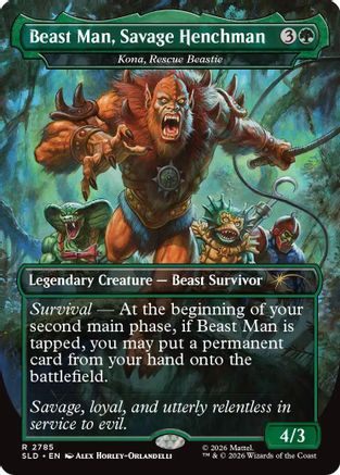 Beast Man, Savage Henchman - Kona, Rescue Beastie  [Secret Lair Drop Series]