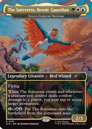 The Sorceress, Heroic Guardian - Derevi, Empyrial Tactician  [Secret Lair Drop Series] Foil