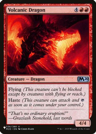 Volcanic Dragon (M20)  [The List Reprints]