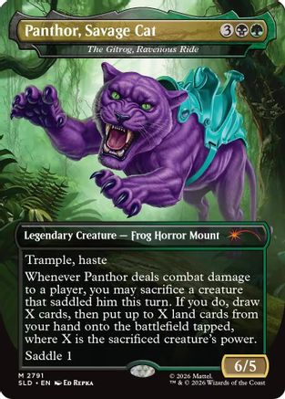 Panthor, Savage Cat - The Gitrog, Ravenous Ride  [Secret Lair Drop Series] Foil