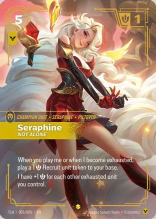 Seraphine, Not Alone (T1 Worlds Champion Player Bundle) (T1A 005/005) - Riftbound - [Riftbound Promotional Cards] Foil