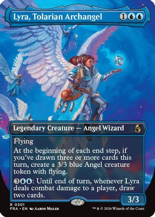 Lyra, Tolarian Archangel (Borderless)  [Reality Fracture] Foil