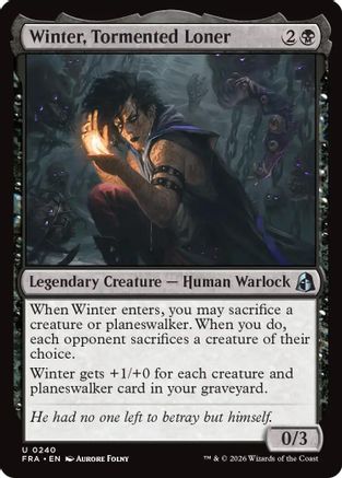 Winter, Tormented Loner  [Reality Fracture]