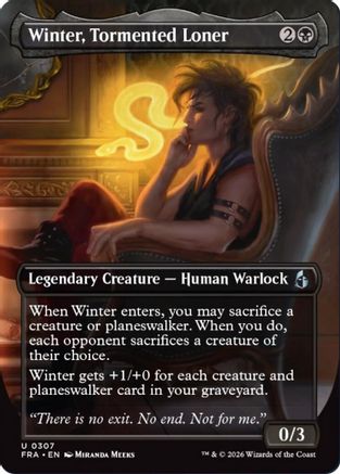 Winter, Tormented Loner (Borderless)  [Reality Fracture] Foil