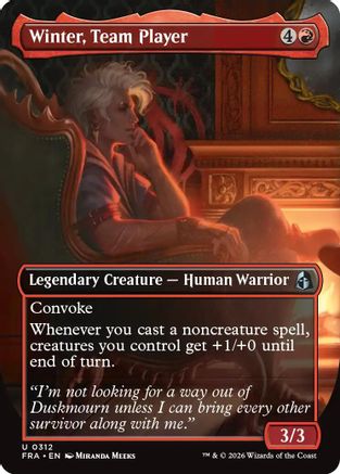 Winter, Team Player (Borderless)  [Reality Fracture] Foil