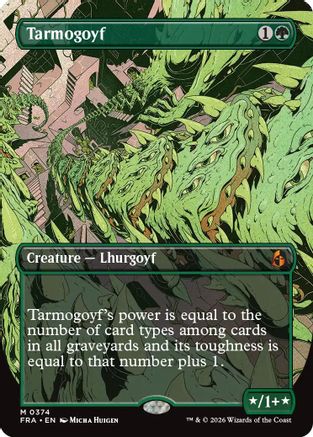 Tarmogoyf (Borderless)  [Reality Fracture] Foil
