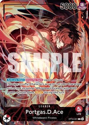 Portgas.D.Ace (Official Playmat - Flame-Flame Fruit Coliseum Edition) (OP16-001) - [One Piece Promotion Cards] Foil