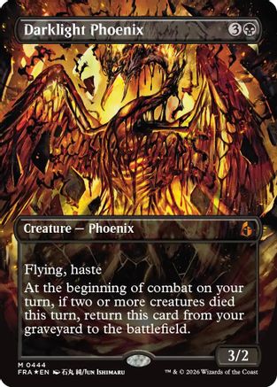 Darklight Phoenix (Borderless) (0444)  [Reality Fracture] Foil