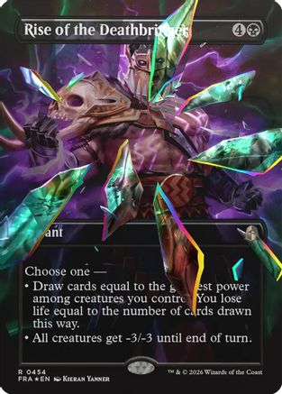 Rise of the Deathbringer (Borderless) (Facet Foil)  [Reality Fracture] Foil
