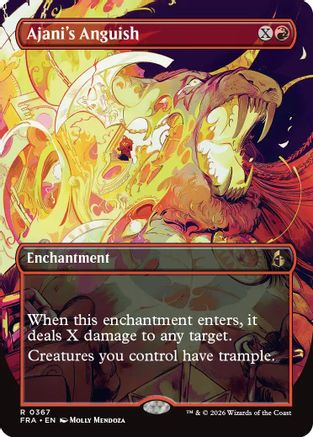 Ajani's Anguish (Borderless)  [Reality Fracture] Foil