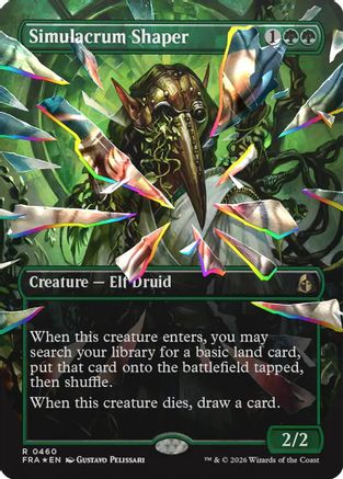 Simulacrum Shaper (Borderless) (Facet Foil)  [Reality Fracture] Foil