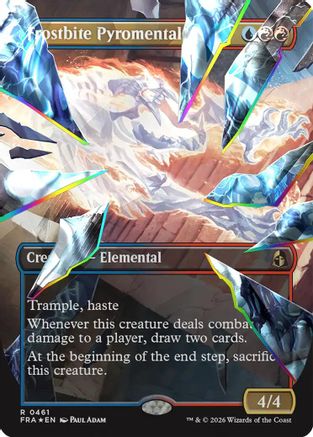 Frostbite Pyromental (Borderless) (Facet Foil)  [Reality Fracture] Foil