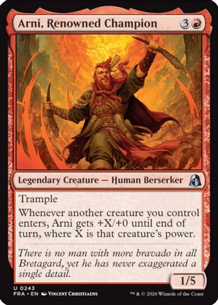 Arni, Renowned Champion  [Reality Fracture] Foil