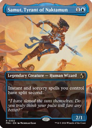 Samut, Tyrant of Naktamun (Borderless)  [Reality Fracture] Foil