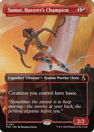 Samut, Hazoret's Champion (Borderless)  [Reality Fracture] Foil