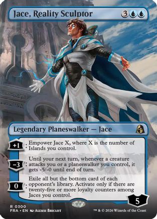 Jace, Reality Sculptor (Borderless)  [Reality Fracture] Foil