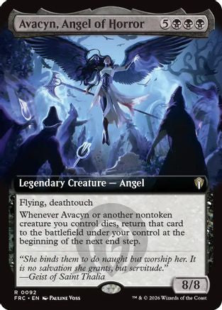 Avacyn, Angel of Horror (Extended Art)  [Commander: Reality Fracture]