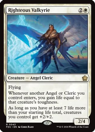 Righteous Valkyrie  [Commander: Foundations]
