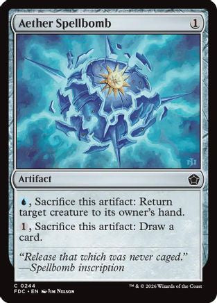 Aether Spellbomb  [Commander: Foundations]